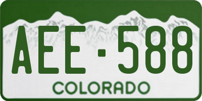 CO license plate AEE588