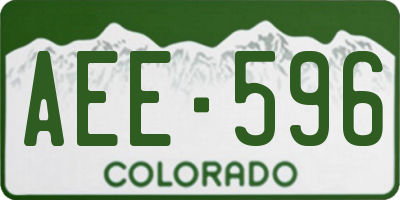 CO license plate AEE596