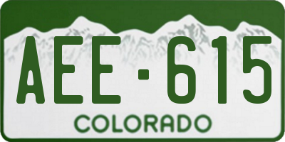 CO license plate AEE615