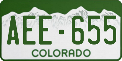 CO license plate AEE655