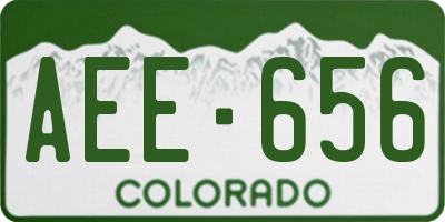 CO license plate AEE656