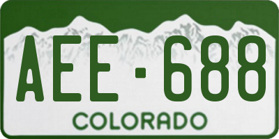 CO license plate AEE688