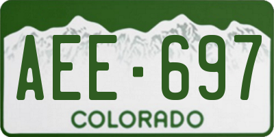 CO license plate AEE697