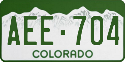 CO license plate AEE704