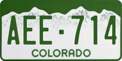 CO license plate AEE714