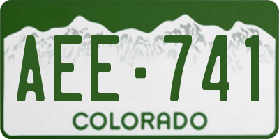 CO license plate AEE741
