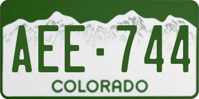 CO license plate AEE744