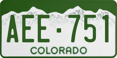 CO license plate AEE751