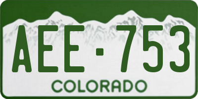 CO license plate AEE753
