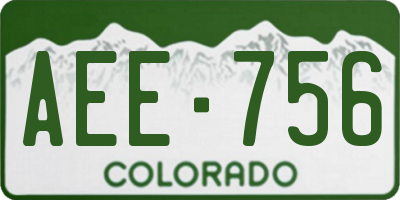 CO license plate AEE756