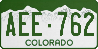 CO license plate AEE762