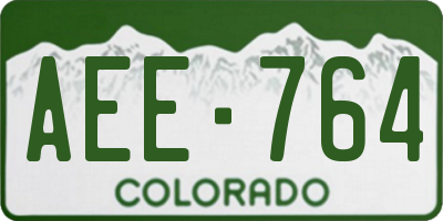 CO license plate AEE764