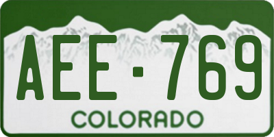 CO license plate AEE769