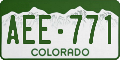CO license plate AEE771