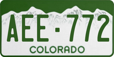 CO license plate AEE772
