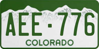 CO license plate AEE776