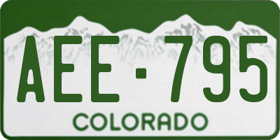 CO license plate AEE795