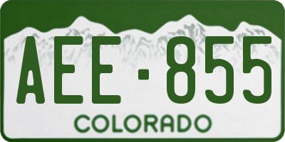 CO license plate AEE855