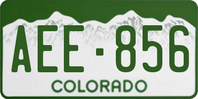 CO license plate AEE856