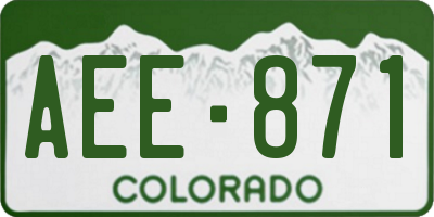 CO license plate AEE871