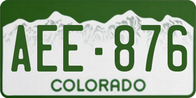 CO license plate AEE876