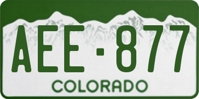 CO license plate AEE877