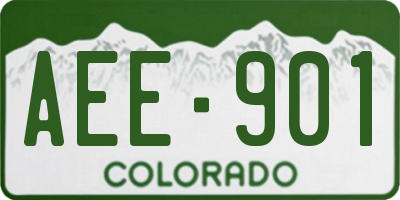 CO license plate AEE901