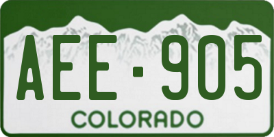 CO license plate AEE905