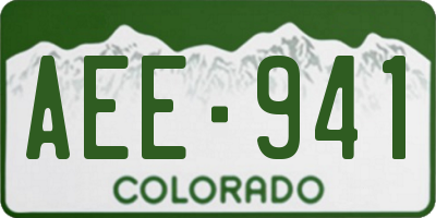 CO license plate AEE941