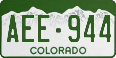 CO license plate AEE944