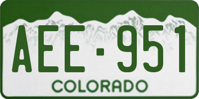 CO license plate AEE951