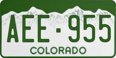 CO license plate AEE955