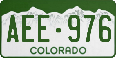 CO license plate AEE976