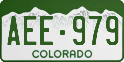 CO license plate AEE979