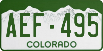 CO license plate AEF495