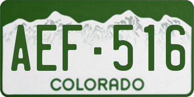 CO license plate AEF516