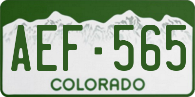 CO license plate AEF565