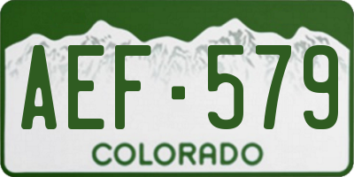 CO license plate AEF579