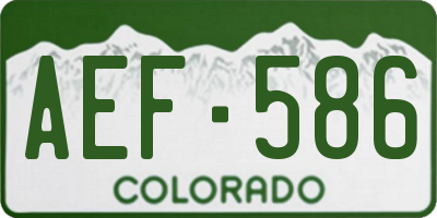 CO license plate AEF586