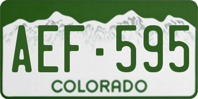 CO license plate AEF595