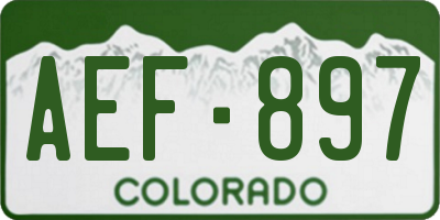 CO license plate AEF897
