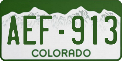 CO license plate AEF913