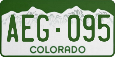 CO license plate AEG095