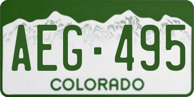 CO license plate AEG495