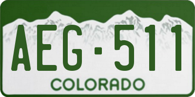 CO license plate AEG511