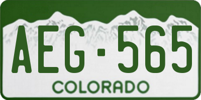 CO license plate AEG565