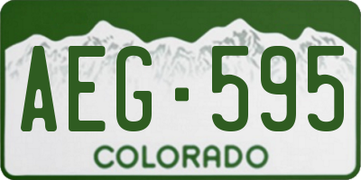 CO license plate AEG595