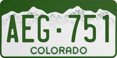 CO license plate AEG751