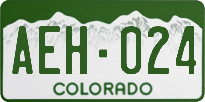 CO license plate AEH024