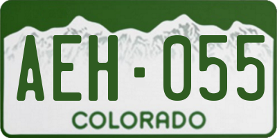 CO license plate AEH055